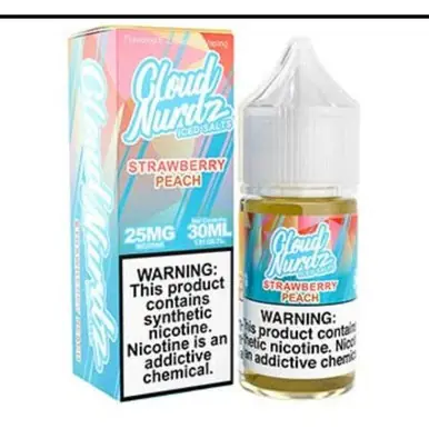 Salts Iced Strawberry Peach Synthetic Nicotine 30ml E-Juice | Cloud Nurdz