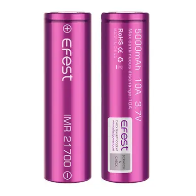 Efest 21700 5000mAh 10A IMR Battery (Pack of 2)
