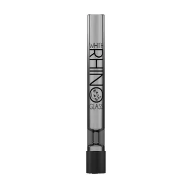 White Rhino Black Chillum With Silicone Cap | 25 Count Display