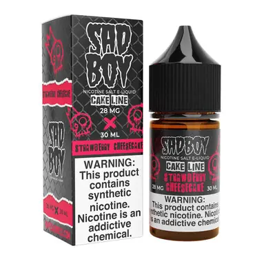 CakeLine Strawberry Cheesecake Synthetic Nicotine 30ml Salt E-Juice | SadBoy