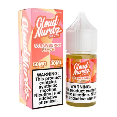 Salts Strawberry Peach Synthetic Nicotine 30ml E-Juice | Cloud Nurdz