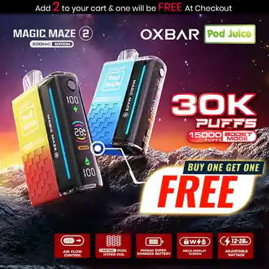 OXBAR Magic Maze 2.0 Disposable | 30K Puffs (Buy 1 Get 1 Free)