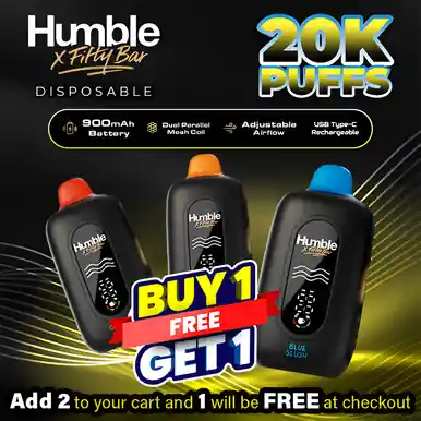 Humble x Fifty Bar Disposable | 20K Puffs - Buy 1 Get 1 Free