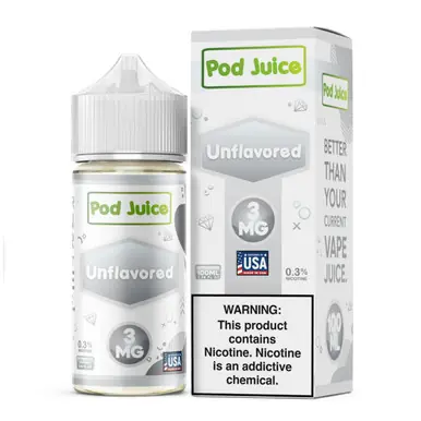 Unflavored Tobacco Free Nicotine E-Juice 100ml | Pod Juice