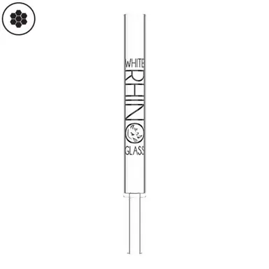 White Rhino Pyrex V2 Dab Straw w/ Silicone Cap | 25 Count Display