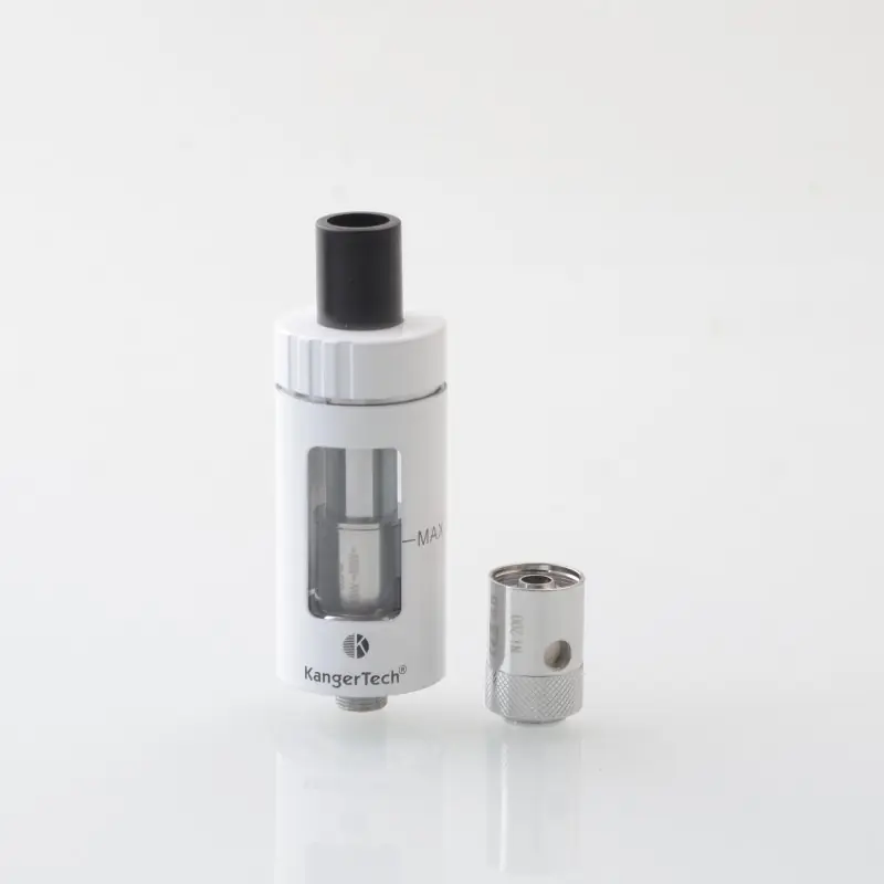 Authentic KangerTech CLTANK 4.0 Sub Ohm Tank Atomizer - White, 4ml, 0.15ohm / 0.5ohm, 22mm Diameter