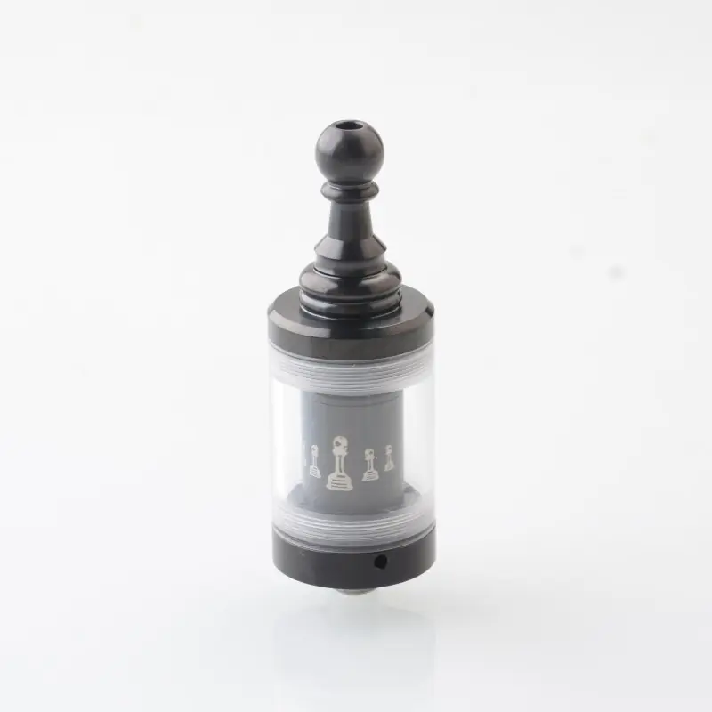 YFTK KF Kayfun Lite Plus Five Pawns Style RTA Rebuildable Tank Atomizer - Black, 316 Stainless Steel, 2.5ml, 22mm Diameter