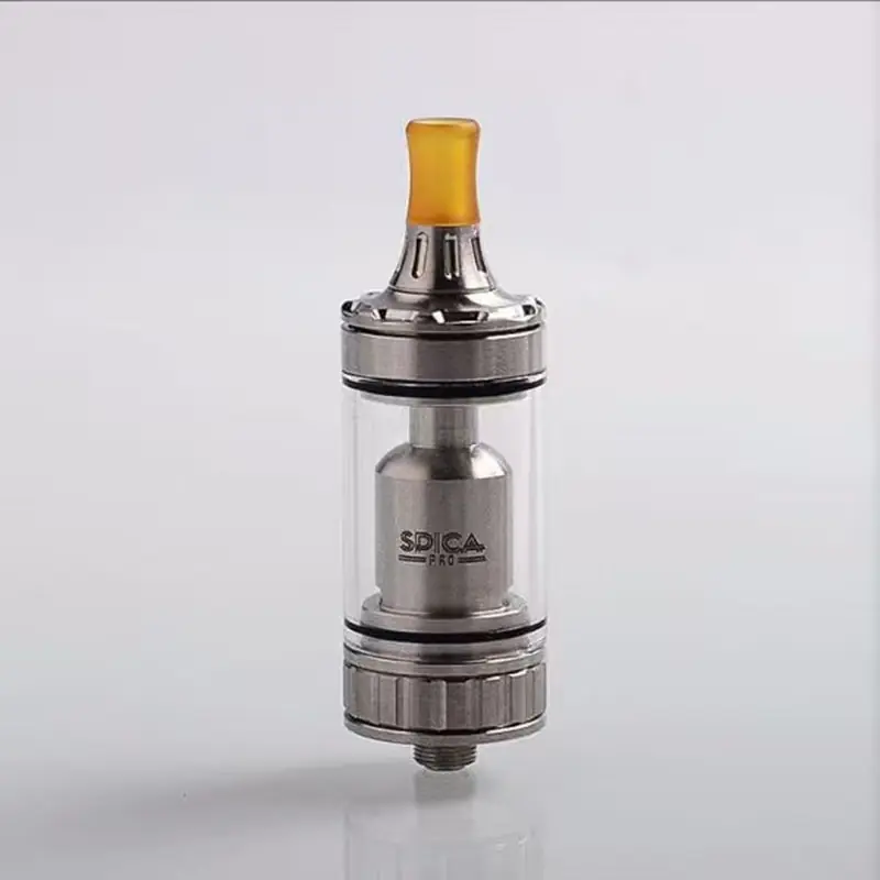 RekaVape Spica Pro Style MTL RTA Rebuildable Tank Atomizer Full Kit - Silver, 316 Stainless Steel, 3ml / 4ml, 22mm Diameter