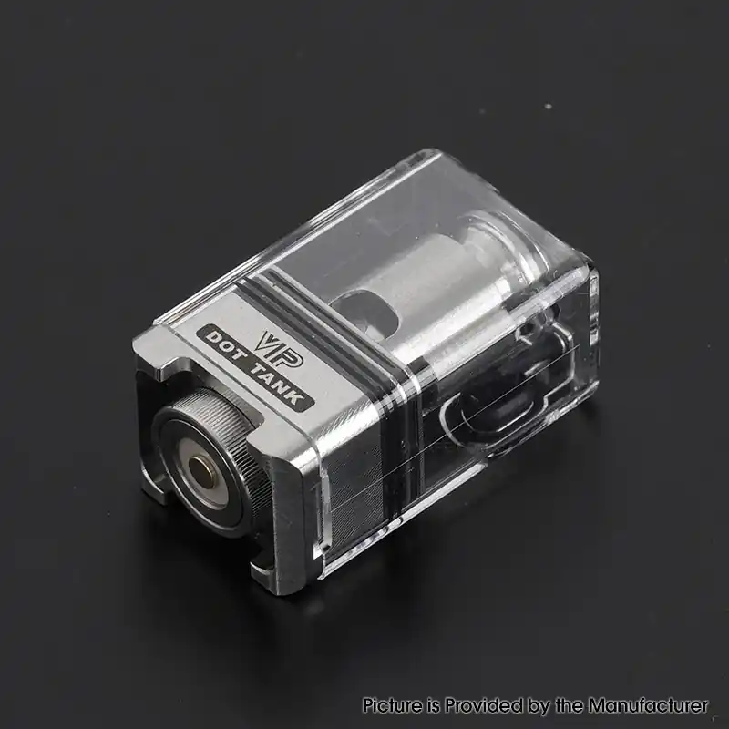 Authentic YFTK VIP-D Film Dot Tank for DotMod dotAIO Mod - Silver, Compatible with 857 + TMD + PNP + GTX Core Coil