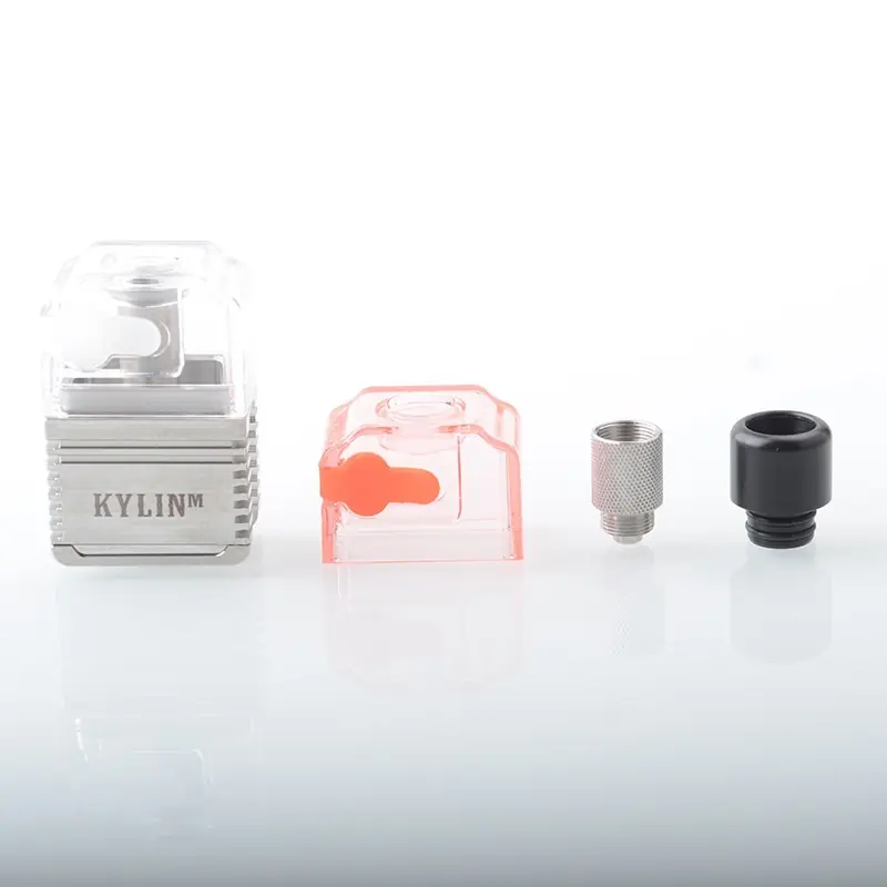 Authentic VandyVape Kylin M Boro Tank for Pulse AIO / Pulse AIO.5 / BB / Billet / Boro - Silver, 3ml