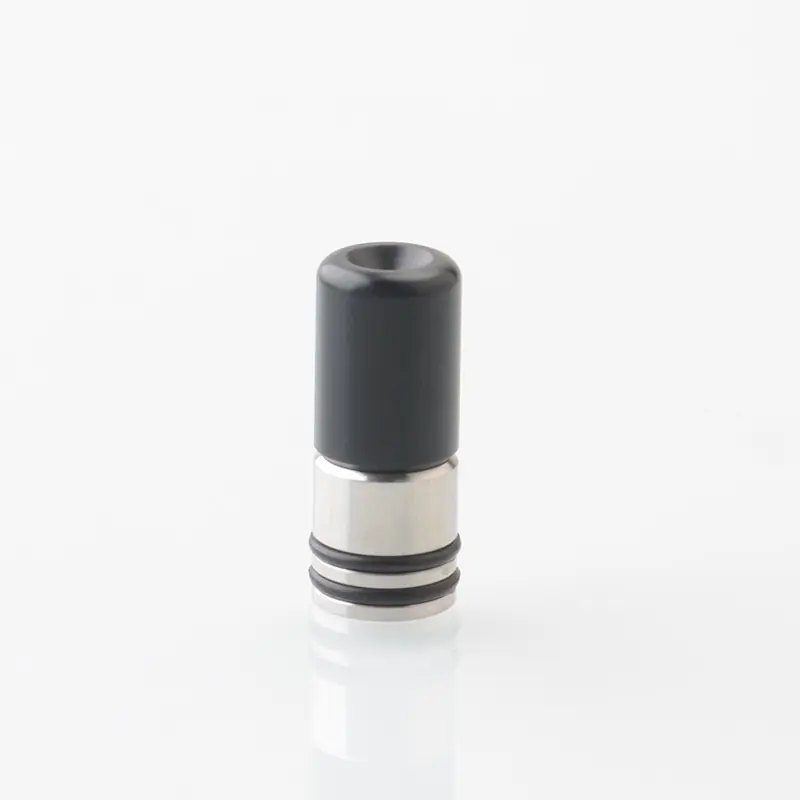 Taifun Boreas Style 510 Drip Tip - Black, Stainless Steel + POM, for MTL Vaping