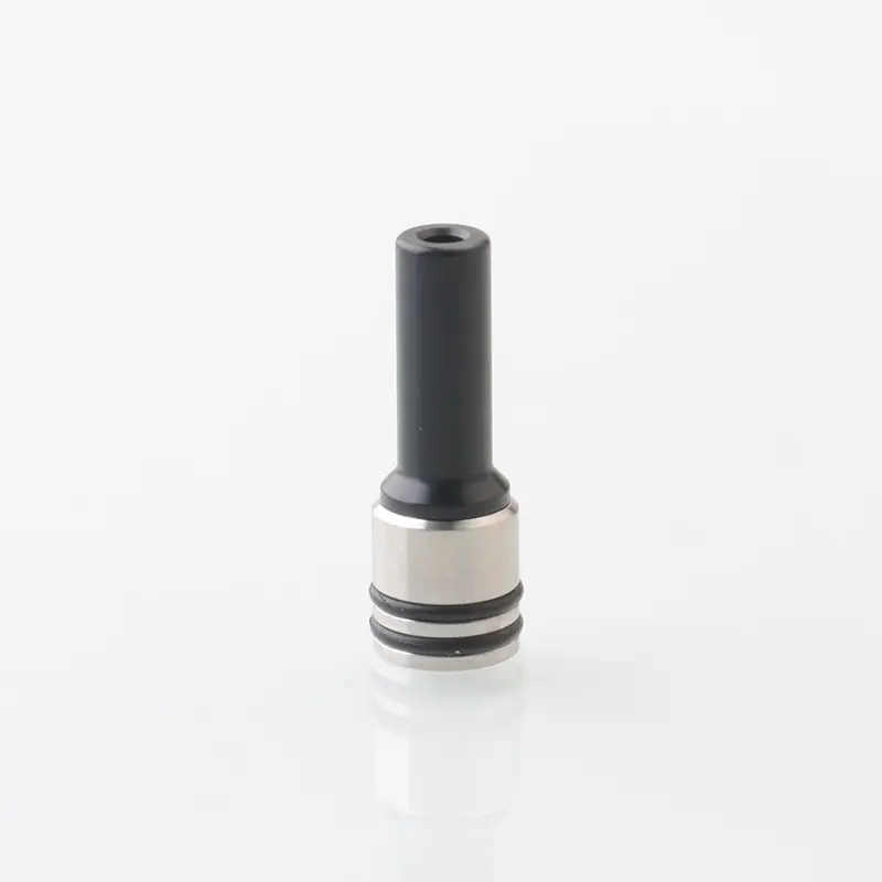 Taifun Boreas P-Line Style 510 Drip Tip - Black, Stainless Steel + POM, for MTL Vaping