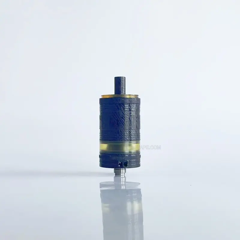 RekaVape Old School Ost R Dama Style MTL RTA Atomizer - Black, 316SS + PEI, Air Pin 1.0, 1.2, 1.5, 1.8mm, 4.5ml, 22mm Diameter