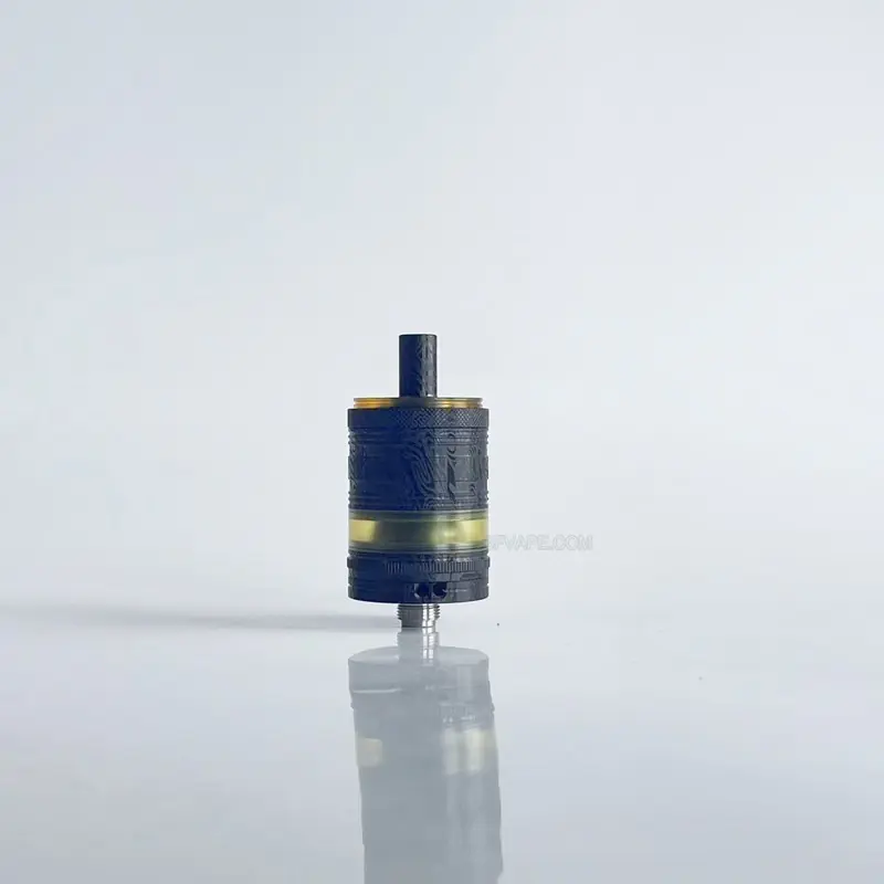 RekaVape Old School Ost R Dama Style MTL RTA Atomizer - Black, 316SS + PEI, Air Pin 1.0, 1.2, 1.5, 1.8mm, 3.5ml, 22mm Diameter