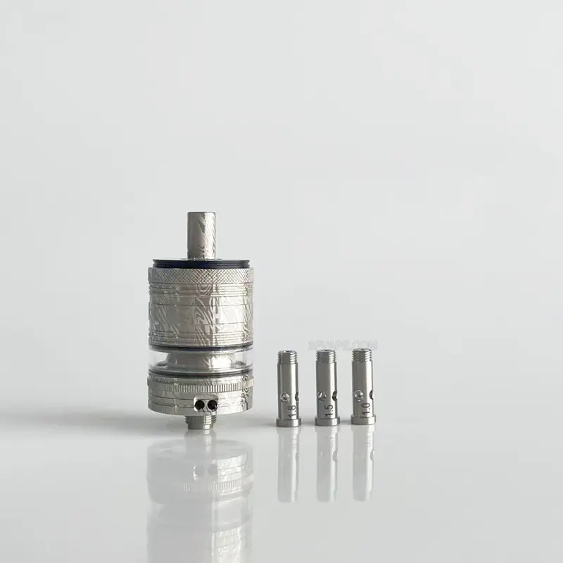 RekaVape Old School Ost R Dama Style MTL RTA Atomizer - Silver, 316SS + POM, Air Pin 1.0, 1.2, 1.5, 1.8mm, 3.5ml, 22mm Diameter