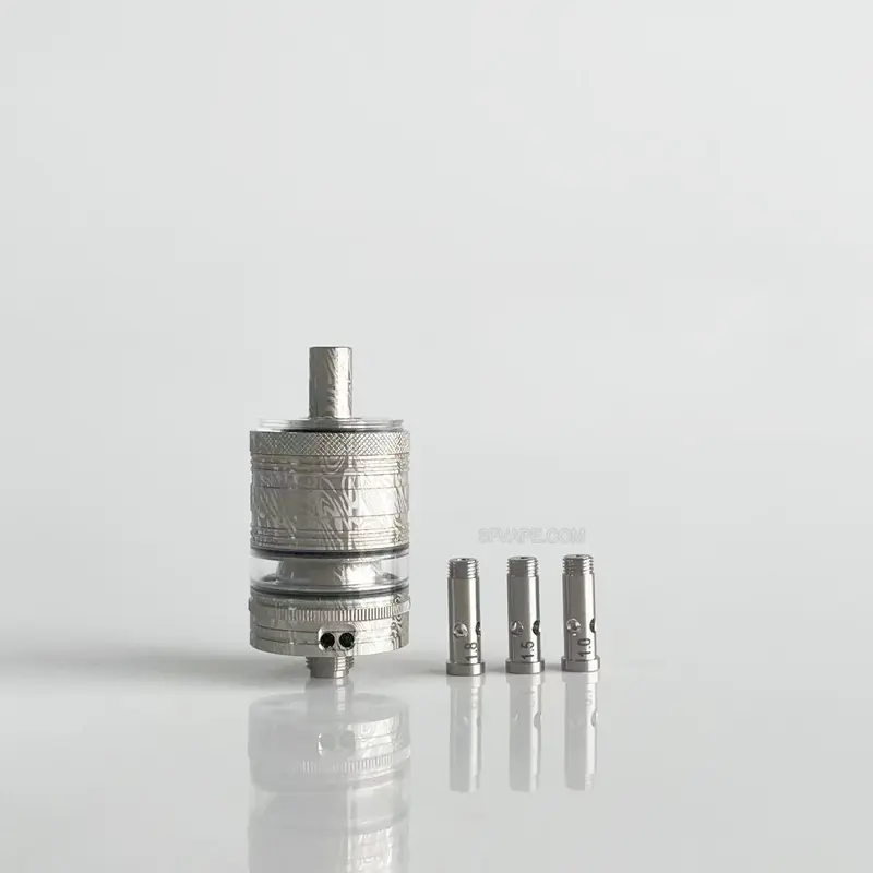 RekaVape Old School Ost R Dama Style MTL RTA Atomizer - Silver, 316SS + PCTG, Air Pin 1.0, 1.2, 1.5, 1.8mm, 3.5ml, 22mm Diameter