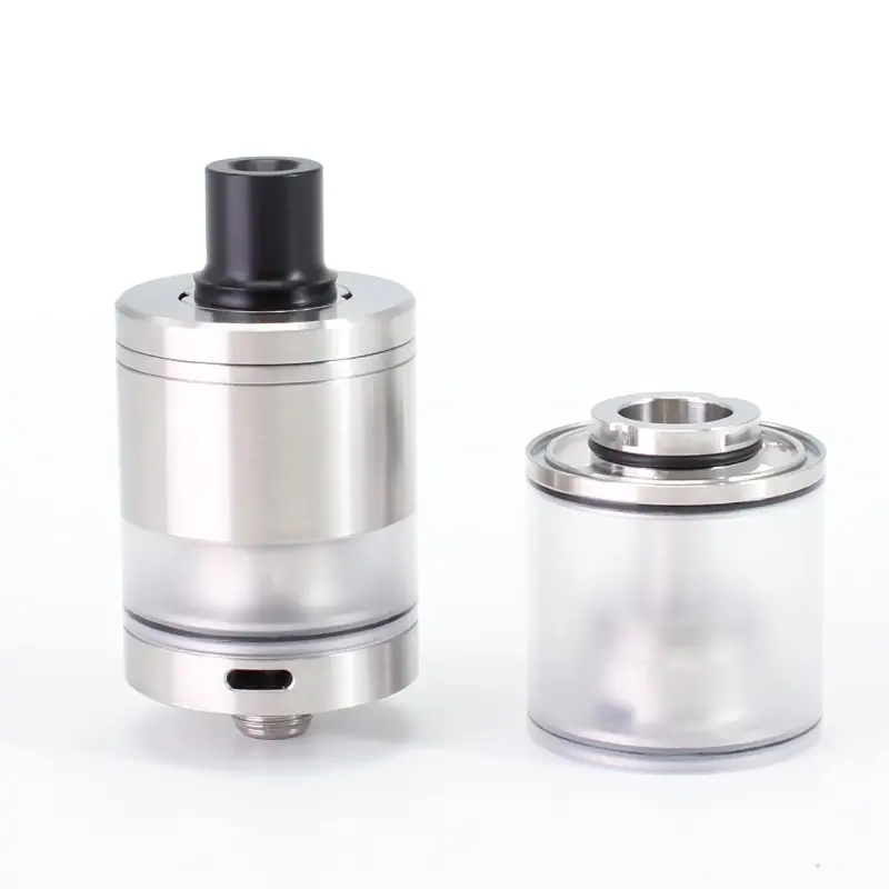 SXK Calibre Style MTL / RDL RTA Tank - Silver, 4.5ml, Air Pin 0.8, 1.0, 1.2, 1.5, 1.8, 2.0, 2.5, 2.8, 3.0, 3.5mm, 23mm Diameter