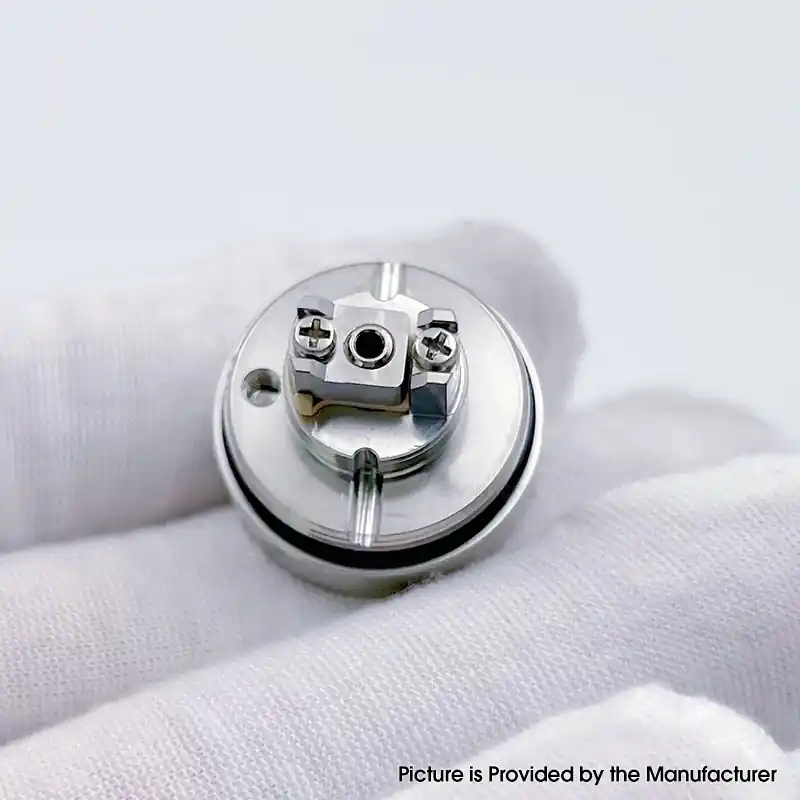YFTK KF Kayfun Lite Plus Five Pawns Style RTA Rebuildable Tank Atomizer - Silver, 316 Stainless Steel, 2.5ml, 22mm Diameter