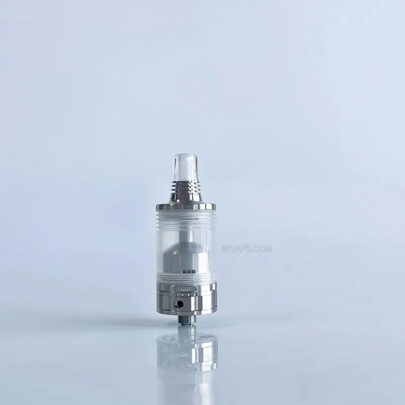 RekaVape By-ka V9 Style RTA Rebuildable Tank Atomizer - Silver, 3.0ml, Air Pins 1.2 / 1.4 / 1.7mm, 22mm Diameter