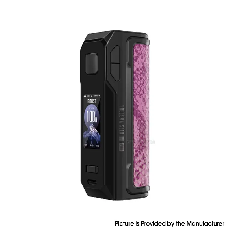 [Ships from Bonded Warehouse] Authentic Lost Vape Thelema Solo 100 Pro 100W Box Mod - Pink Python, VW 5~100W, 1 x 18650 / 21700