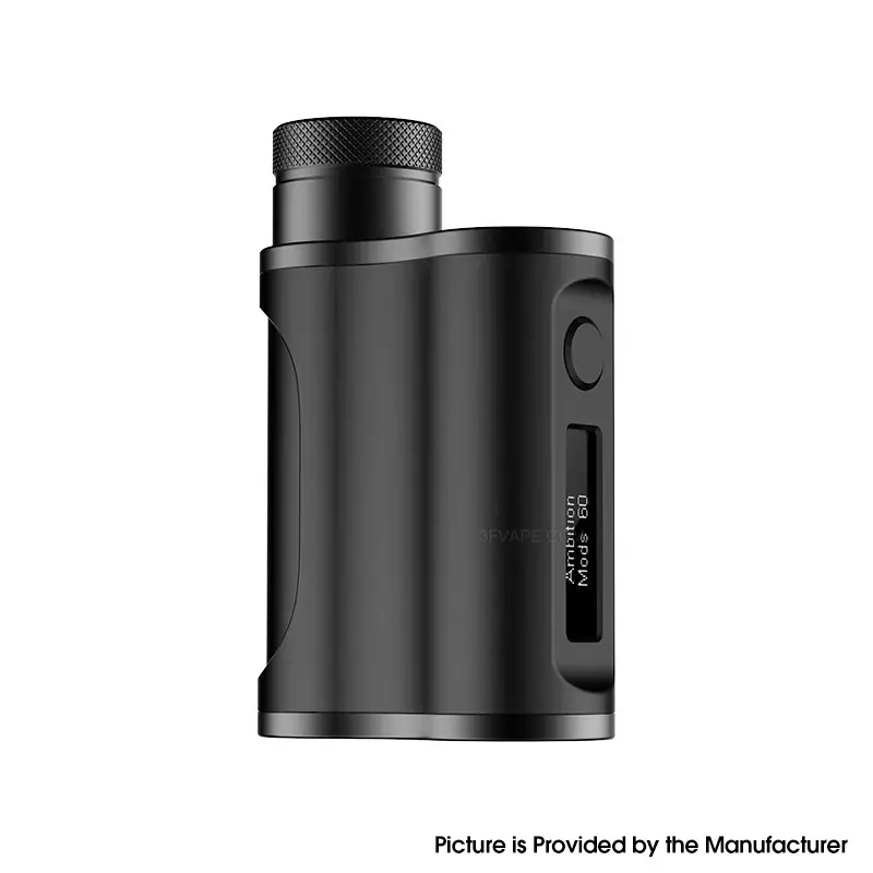 Authentic Ambition Mods Morer 60W SBS Box Mod - Full Black, VW 1~60W, 1 x 18500 / 18650