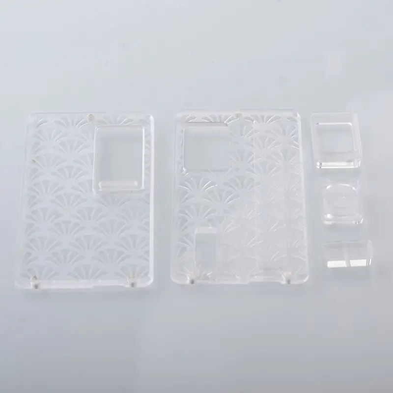 AuthenticMK MODS Engraved Front + Back Panels with Inner Plate for dotMod dotAIO V2 - Pattern A Clear