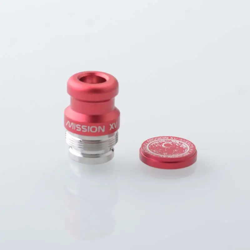 Rekavape Mission XV KB2 Style Replacement Integrated Drip Tip + Button Set for dotMod dotAIO V2 Pod - Red
