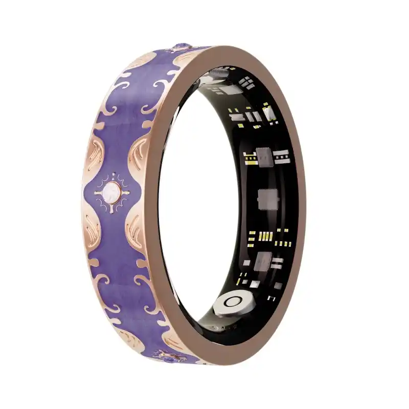 Smart Ring V10 Fitness Tracker with Heart Rate & Blood Oxygen Monitor Glory Purple, Size 10 - New Gadgets