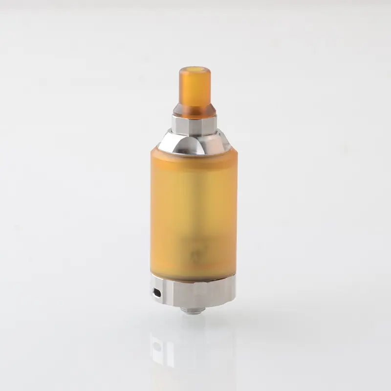 BY-KA V.11 V11 Style MTL RTA Atomizer - Brown + Silver, SS + PEI, 5.5ml, Air Pins 1.2 / 1.4 / 1.7mm, 23mm Diameter
