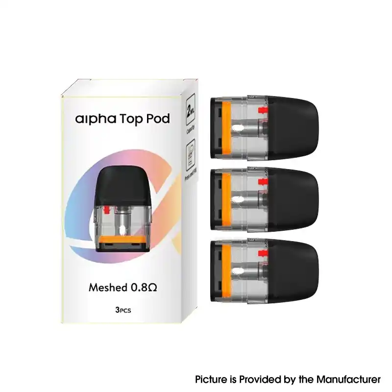 [Ships from Bonded Warehouse] Authentic SMOK Alpha Top Pod Cartridge for Alpha Mix Pod System - 2ml, Mesh 0.8ohm (3 PCS)