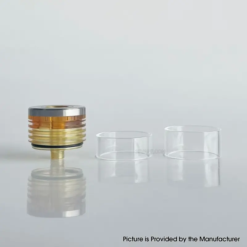 Rekavape Replacement Short Top Full Tank Tube Se for Kuma / Vico Style RTA - Brown, Stainless Steel + PEI + Glass