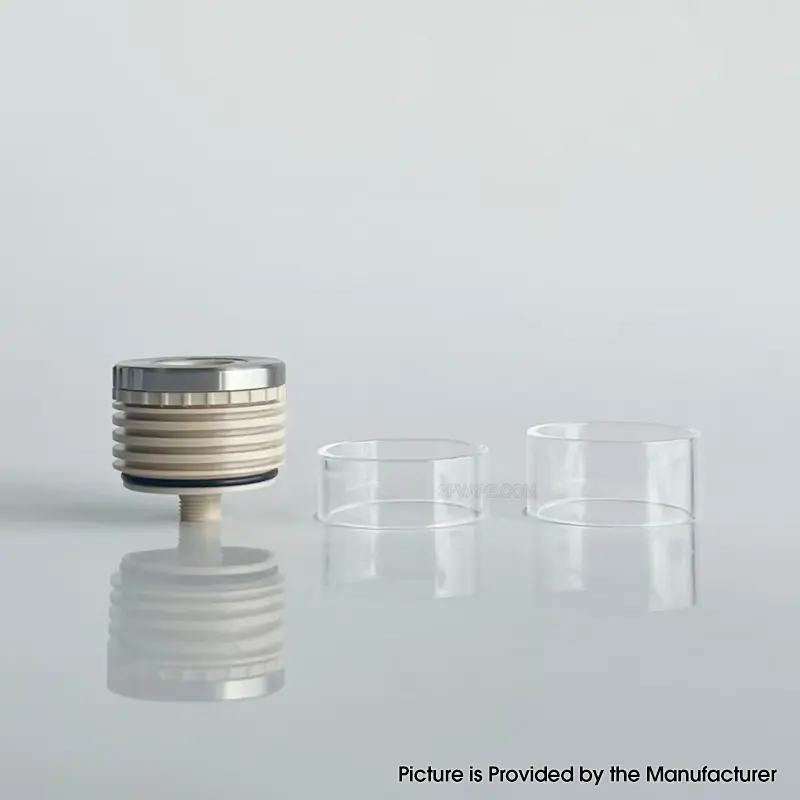Rekavape Replacement Short Top Full Tank Tube Se for Kuma / Vico Style RTA - Beige, Stainless Steel + PEEK + Glass