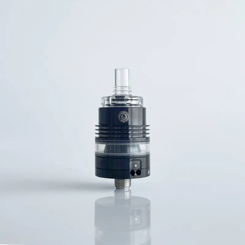 Rekavape Ost Old School Style DL RTA Atomizer - Black + Translucent, 316SS + PCTG + PCTG, 3ml, Air Pin 2, 2.5, 3, 3.5mm, 22mm