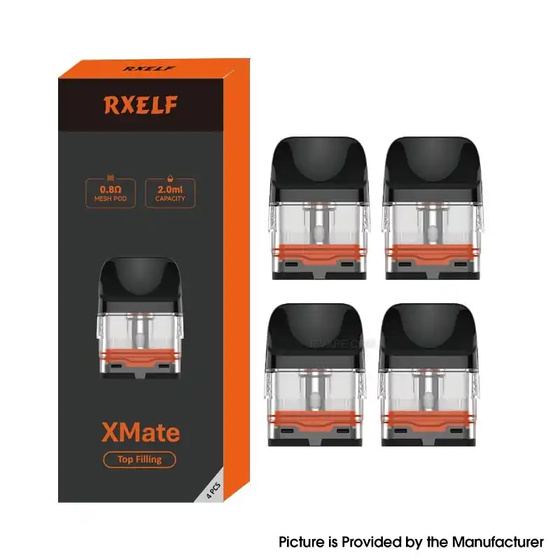 [Ships from Bonded Warehouse] Authenitc RXELF XMate 2.0 Top Filling Pod Cartridge for XMate C / XROS Kits - 3ml, 0.8ohm (4 PCS)