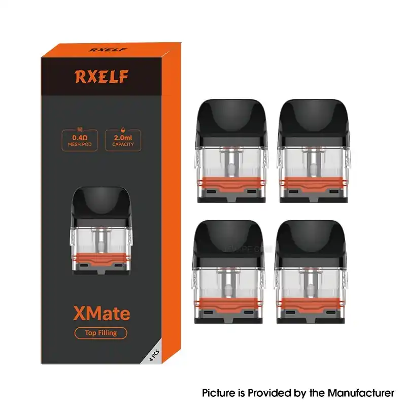 [Ships from Bonded Warehouse] Authenitc RXELF XMate 2.0 Top Filling Pod Cartridge for XMate C / XROS Kits - 3ml, 0.4ohm (4 PCS)