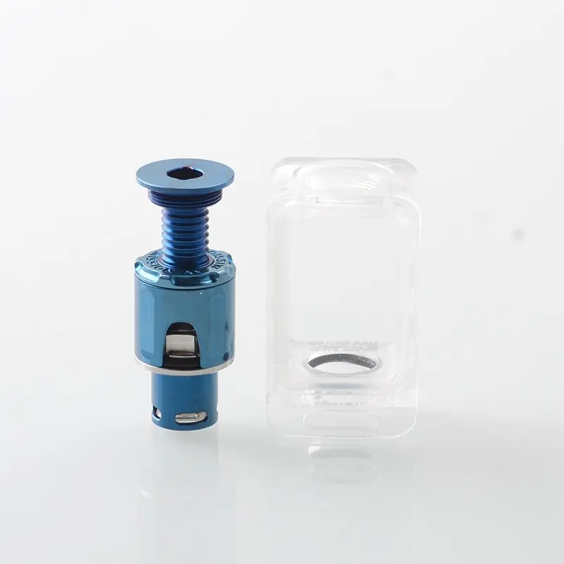 Mission KB2 Style RBA Tank Full Kit for DotAIO V1 / V2 - Blue, Air Pins 1.0, 1.2, 2.0, 2.5, 3.0, 3.5, 4.3mm, 3.8ml