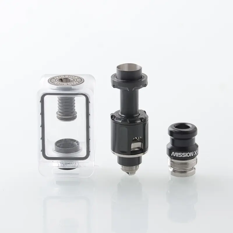 MISSION KB2 Style RBA Tank Full Kit for DotAIO V1 V2 - Black, Air Pins 1.0, 1.2, 2.0, 2.5, 3.0, 3.5, 4.3mm