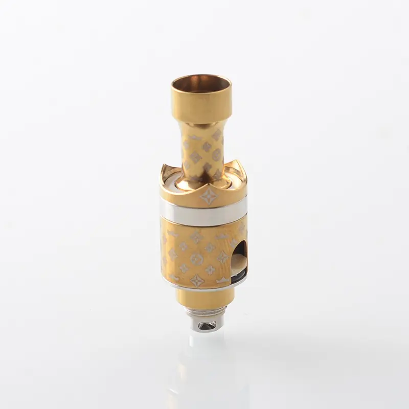 Monarchy Mobb MV DLVC Style RBA Bridge Billet / BB / Boro Tank - Gold, 4 PCS Air Pin 1.0, 1.5, 2.5, 3.5mm