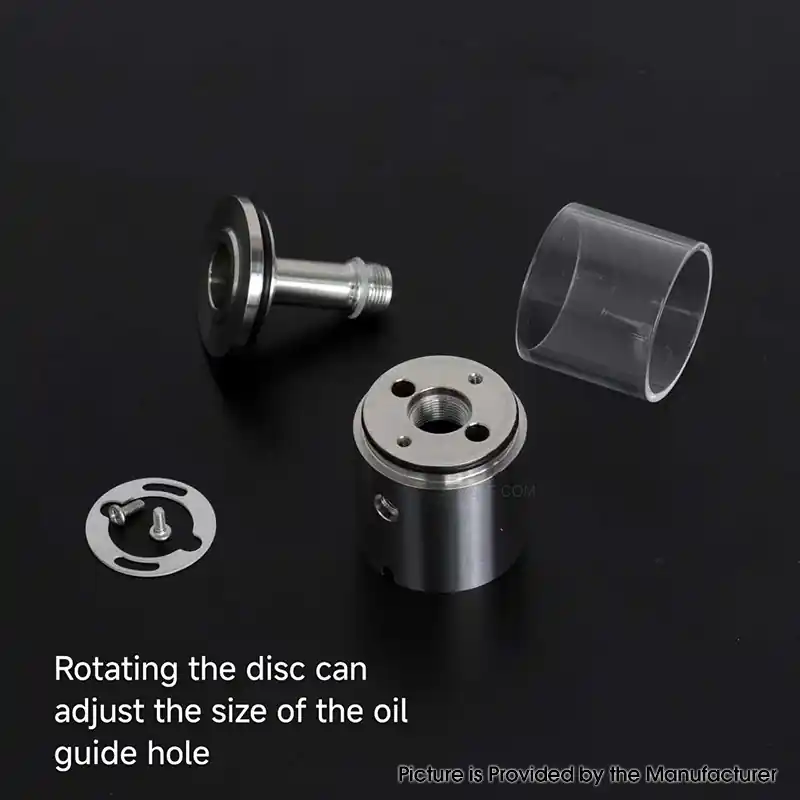 YFTK All in One Tank Cap 4.0ml for Flash e-Vapor V4.5S+ / V4.5 Style RTA - Silver, Upgrade Version