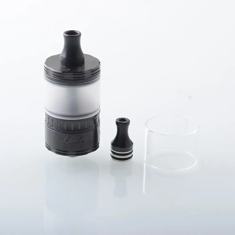 NOLA Style RTA Rebuildable Tank Atomizer - Black, 3.2ml, Air Pin 0.8, 1.2, 1.5, 1.8, 2.0, 2.5, 3.0, 3.5mm, 22mm Diameter