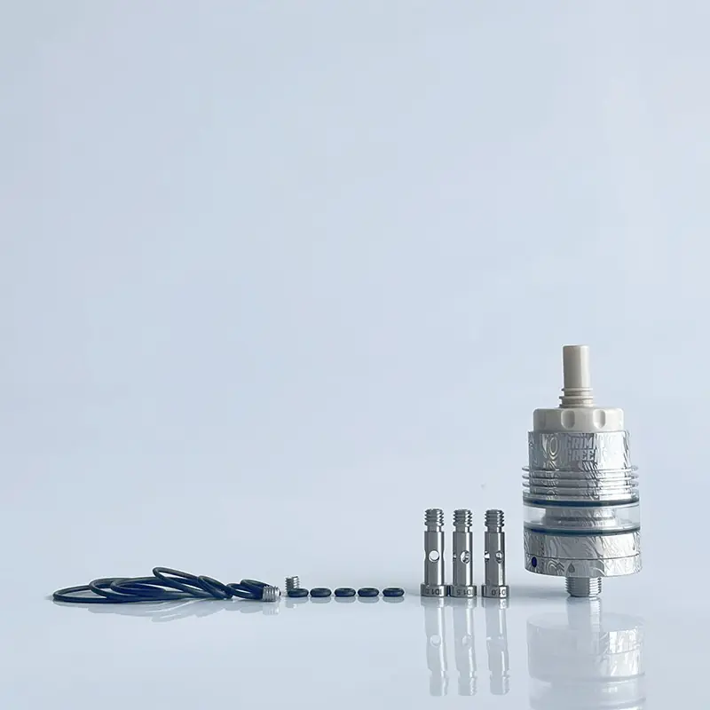 Rekavape Upgraded Monarchy OST Old School Style F-Dama Tank RTA Atomizer - Beige, 3ml, Air Pin 1.0, 1.2, 1.5, 1.8mm, 22mm Dia