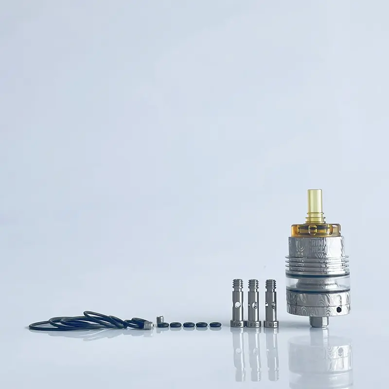 Rekavape Upgraded Monarchy OST Old School Style F-Dama Tank RTA Atomizer - Brown, 3ml, Air Pin 1.0, 1.2, 1.5, 1.8mm, 22mm Dia