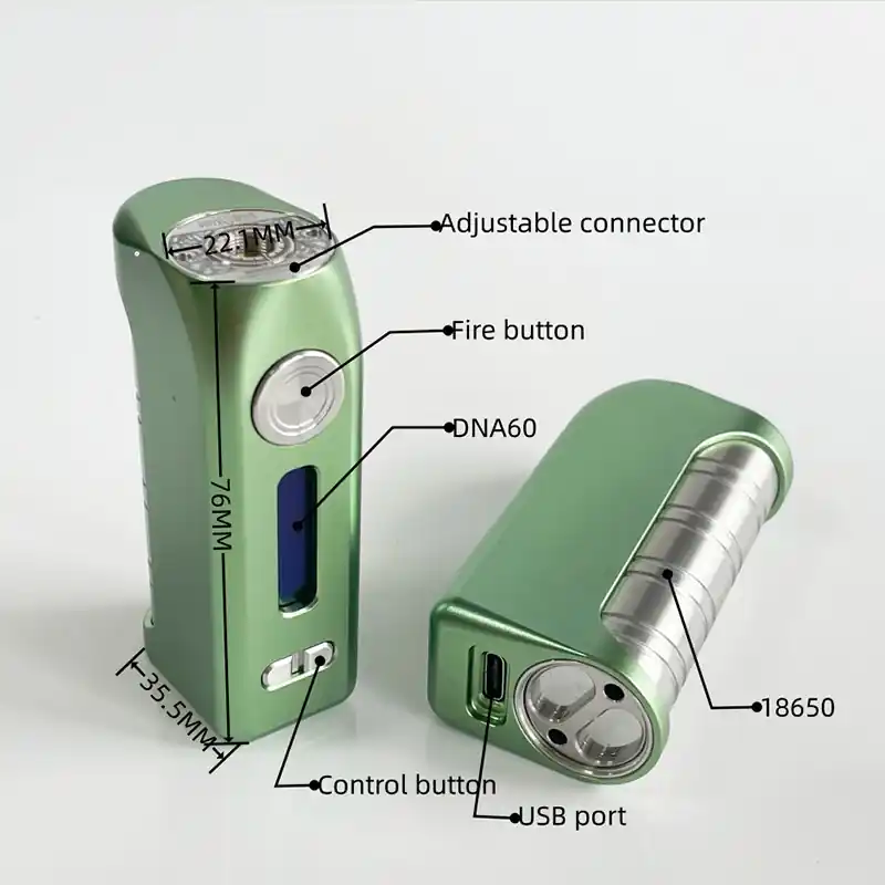 Stratum V6S Style DNA 60W VW Box Mod - Silver, SS + Aluminum, 1~60W, 1 x 18650, Evolv DNA60 Chipset