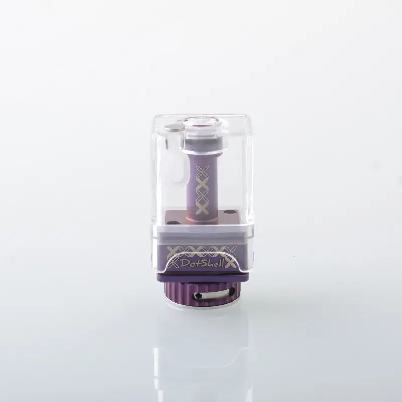 Rekavape Dotshell Limited Edition Style RBA Tank w/ 3 MTL Pin for dotMod dotAIO V1 / V2 AIO Pod - Purple, 1.0mm + 1.2mm + 1.5mm