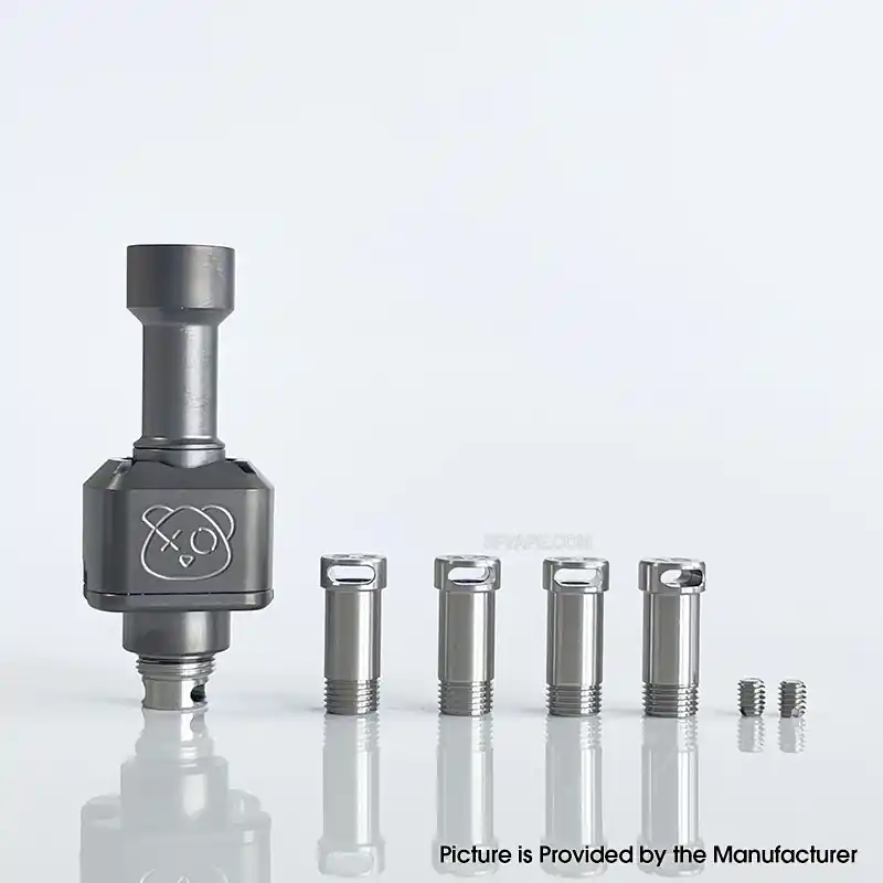 Rekavape Wick'D XO Style RBA Bridge for BB / Billet / Boro Mod - Gun Metal, 5 PCS Air Pin 1.0 / 2.5 / 3.0 / 3.5 / 4.0mm