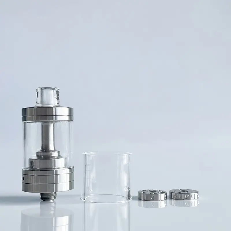 Rekavape VWM Imperia Style RTA Rebuildable Tank Atomizer - Silver, 316 Stainless Steel + PC, 5ml, DL / MTL Air Plate, 22mm
