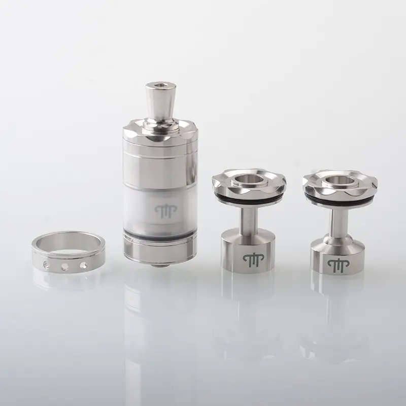 Diplomat Style MTL RTA Rebuildable Tank Atomizer - Silver, 4.5ml, 5 PCS Air Pin 0.8 / 1.0 / 1.2 / 1.5 / 1.8mm