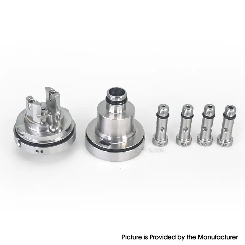 SXK Monarchy Ost Old School Style MTL Base for Ost Old School MTL / DL RTA Atomizer - Silver, Air Pin 0.8, 1.0, 1.2, 1.5, 1.8mm