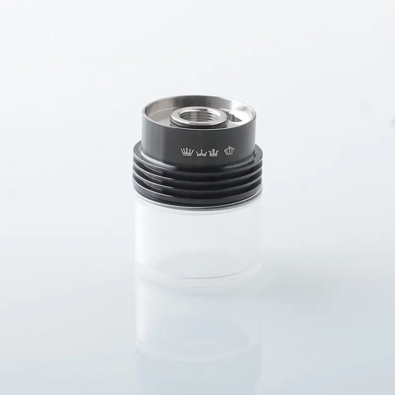 Rekavape Extender Tank for Monarchy Ost Old School MTL and DL RTA Atomizer - Black + Translucent, 316 Stainless Steel + PCTG