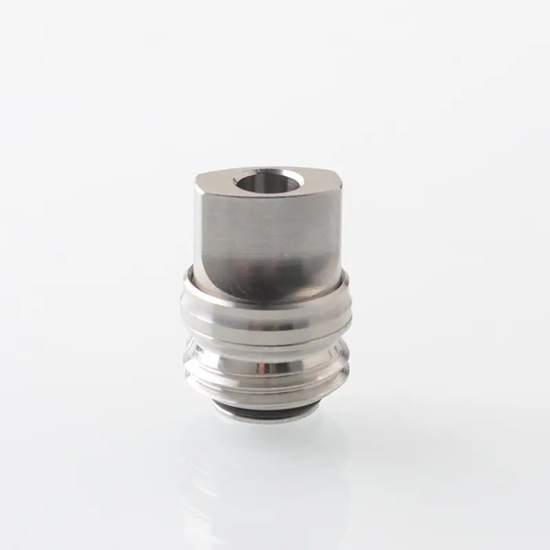 Monarchy Ultra Whistle Style Drip Tip for BB / Billet / Boro AIO Box Mod - Silver, Stainless Steel + Titanium